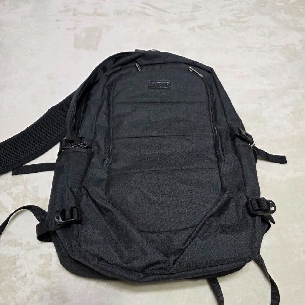 Ambor Backpack Anti Theft Lock Headphone/Battery Jack Black Zipper Pockets Cords